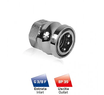 BC35 Snabbkoppling Hona 3/8" Förnicklad