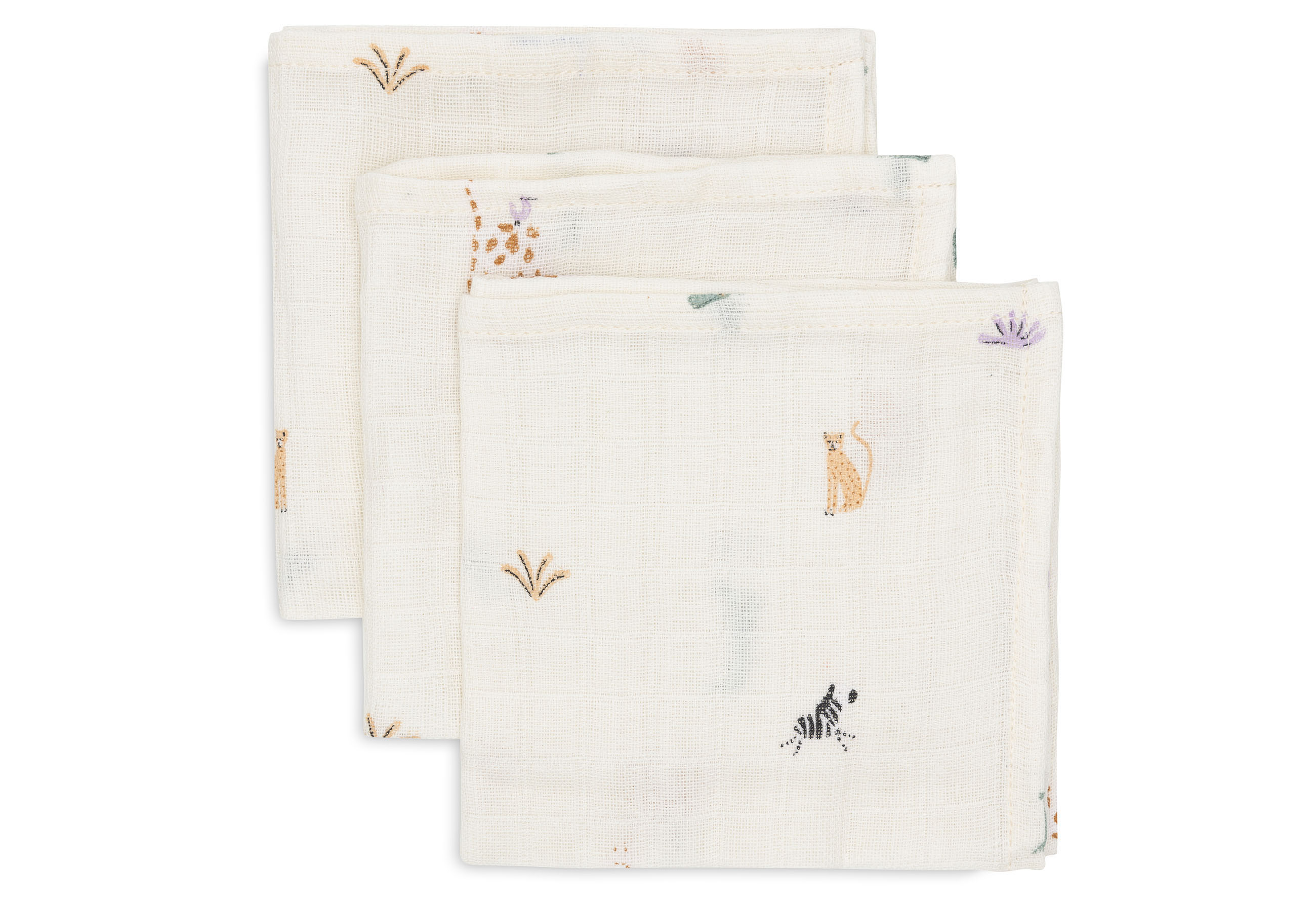 Jollein Muslin Tvättlapp 31x31cm Jungle Jambo 3pack