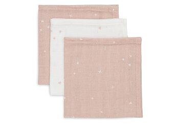 Jollein Muslin Tvättlapp 31x31cm Twinkling Wild Rose 3pack
