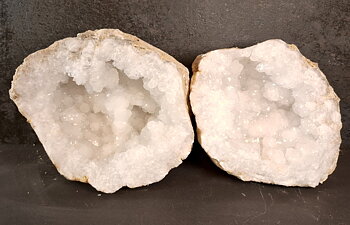 Bergkristall Kvarts Geode i två delar - 6,8 kg