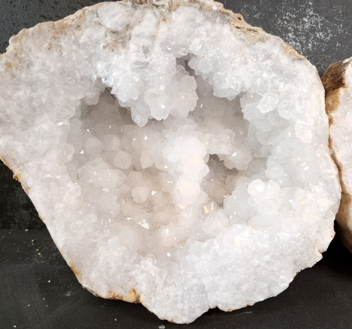 Bergkristall Kvarts Geode i två delar - 6,8 kg - 3