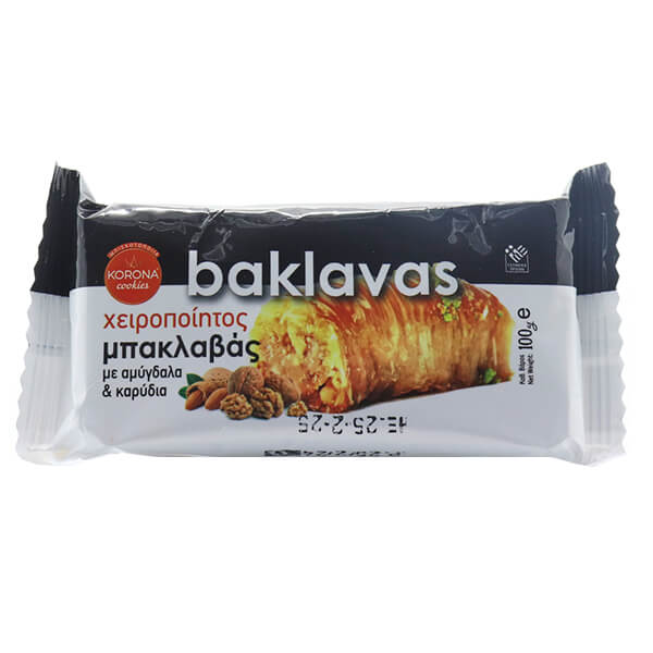 baklava, portion handmade with almonds and walnuts, 100g, KORONA COOKIES