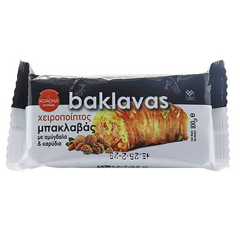 baklava, portion handmade with almonds and walnuts, 100g, KORONA COOKIES