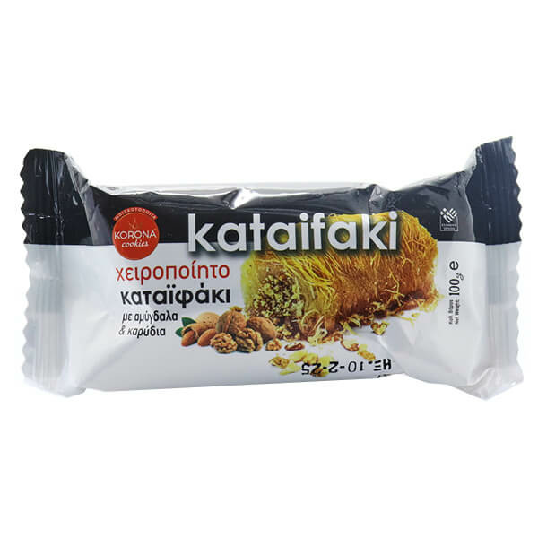 kataifi, portion handgjort  med mandlar och valnötter, 100g, KORONA COOKIES