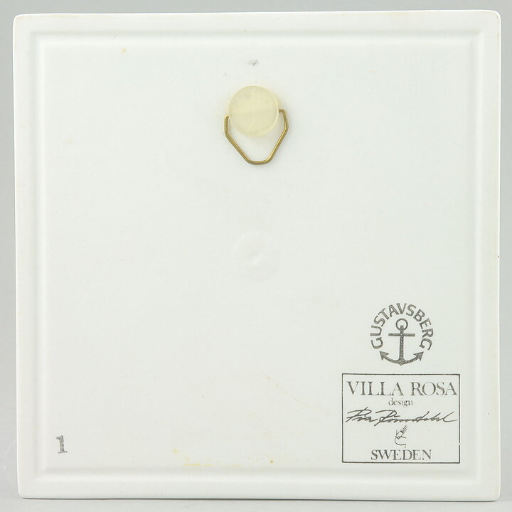 Pia Rönndahl (Villa Rosa 1985) Wall Plaque with Lamp and Window Motif 12 cm