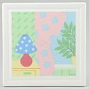 Pia Rönndahl (Villa Rosa 1985) Wall Plaque with Lamp and Window Motif 12 cm