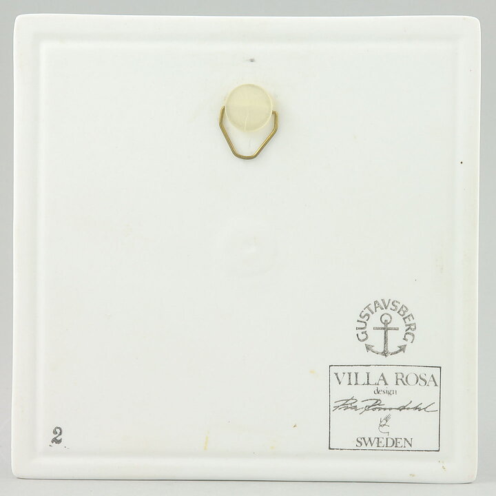 Pia Rönndahl (Villa Rosa 1985) Wall Plaque with Flower Vase Motif 12 cm