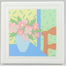 Pia Rönndahl (Villa Rosa 1985) Wall Plaque with Flower Vase Motif 12 cm