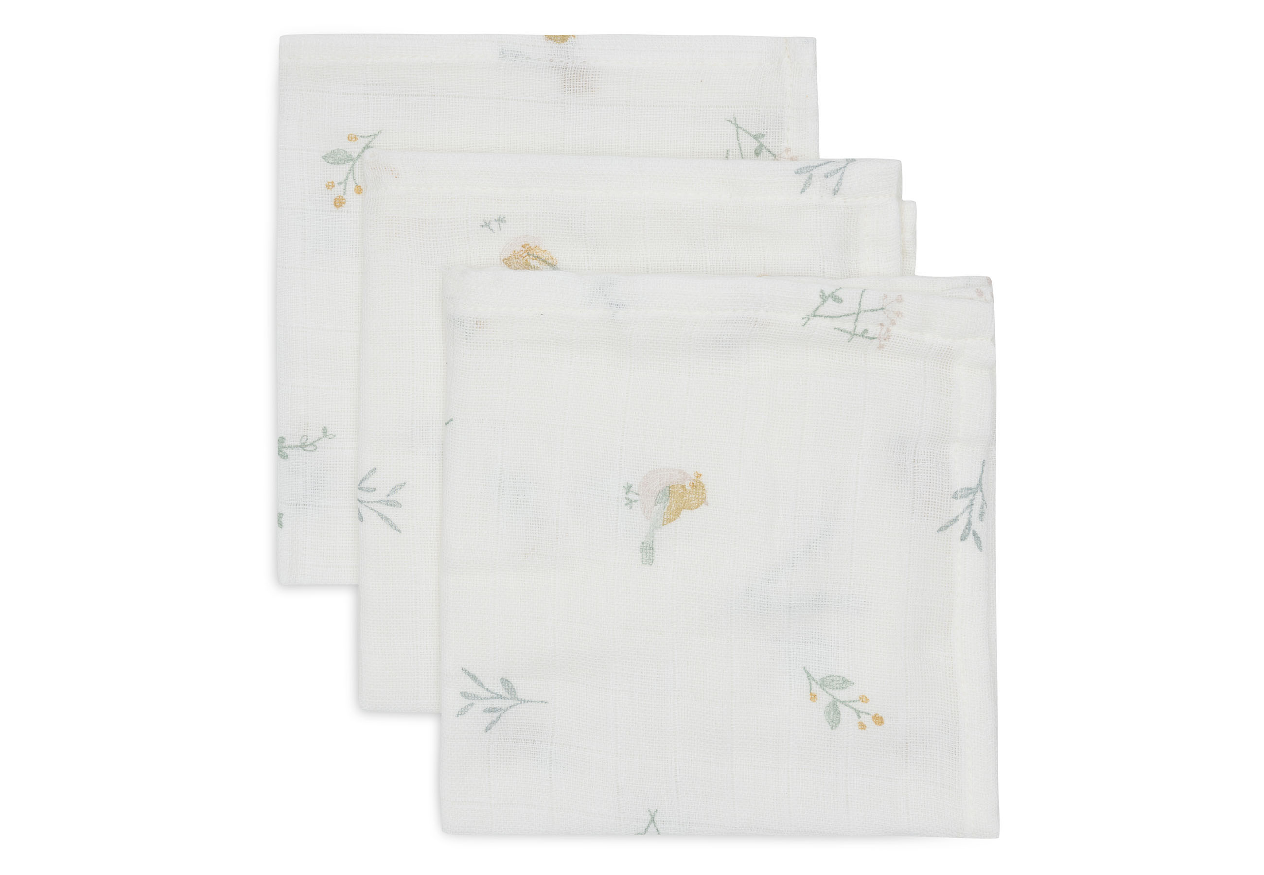 Jollein Muslin Tvättlapp 31x31cm Lovely Birds 3pack