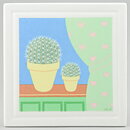 Pia Rönndahl (Villa Rosa 1985) Wall Plaque with Window Cactus Motif 12 cm (2)