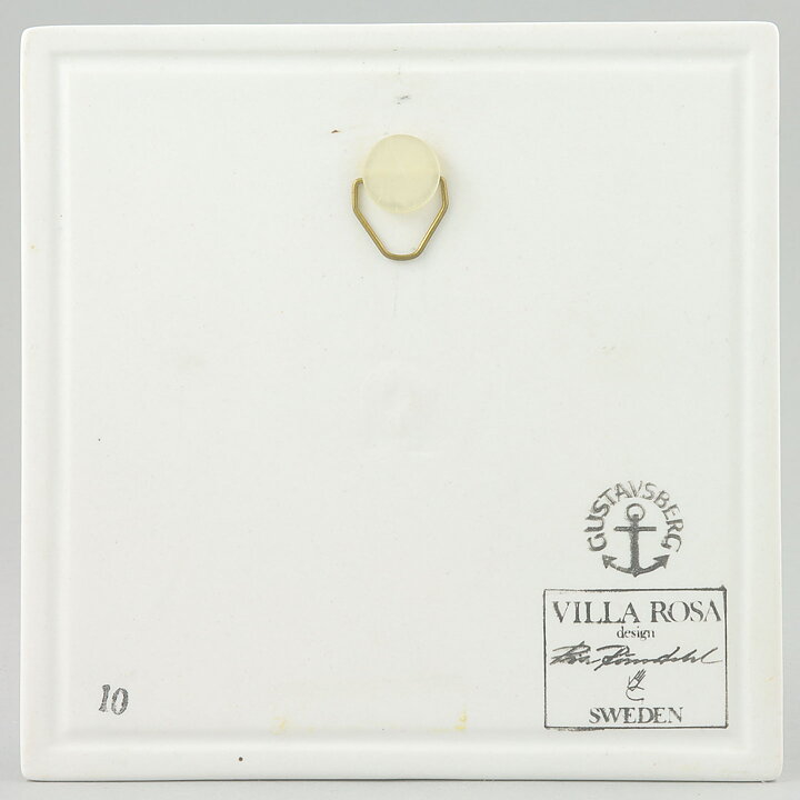 ピア・ロンダール  Villa Rosaシリーズ  木がモチーフの陶板  12cm  1985年 (2)