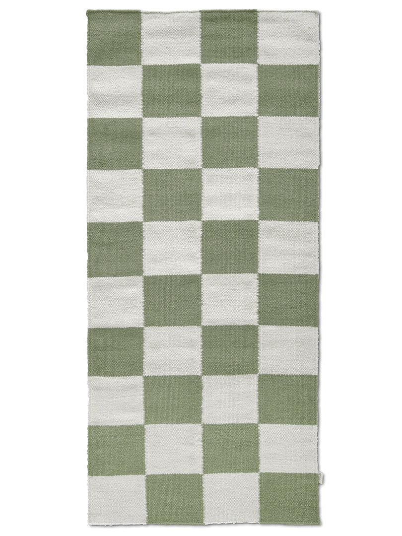 Squares Grön/Vit 80x200cm