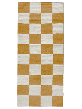 Squares Gul/Vit 80x200cm