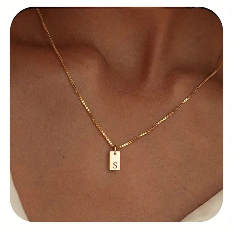 Céleste Necklace Letter Pendant 18K Gold - 24