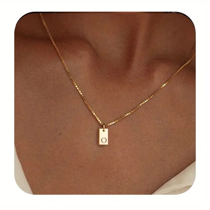 Céleste Necklace Letter Pendant 18K Gold - 20