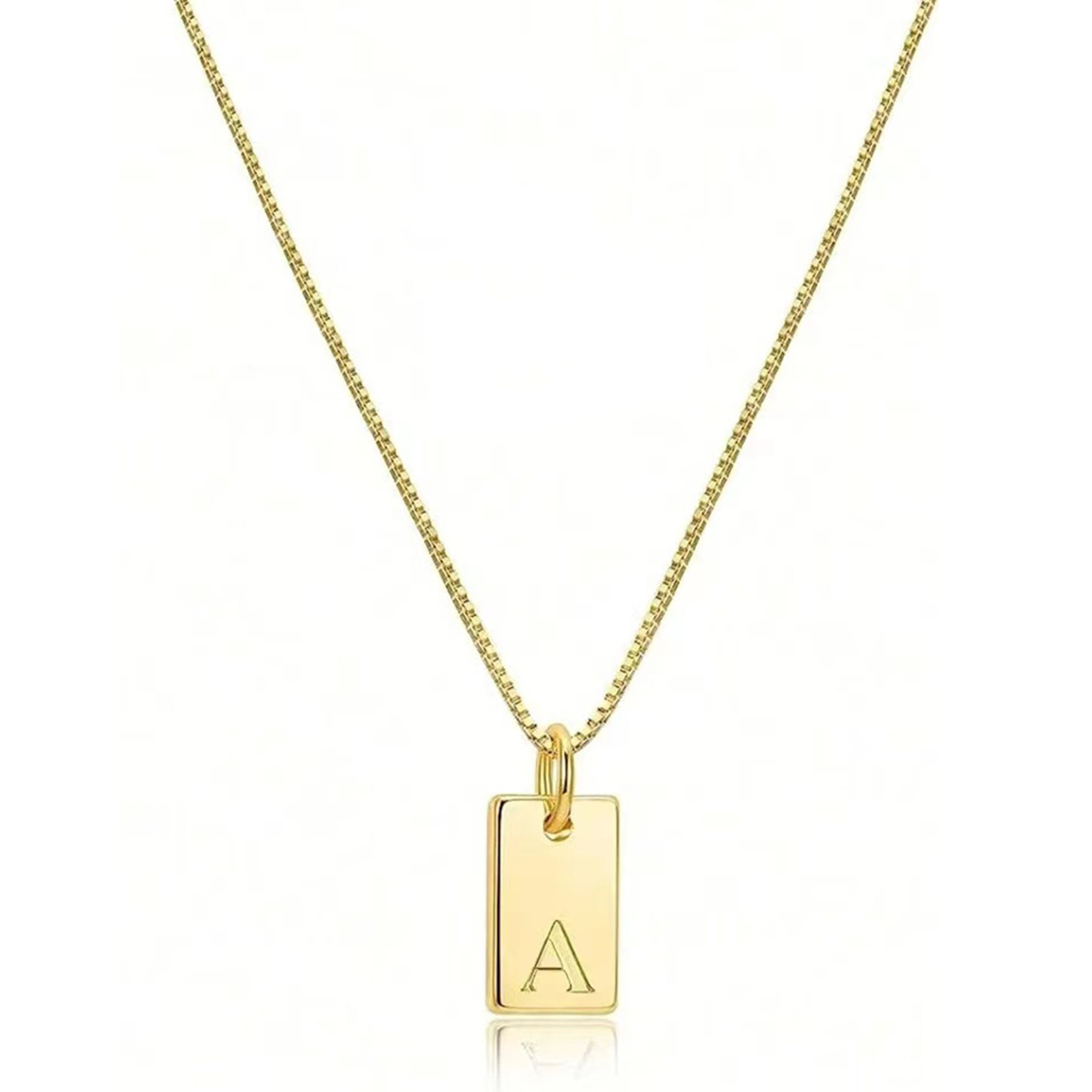 Céleste Necklace Letter Pendant 18K Gold - 5