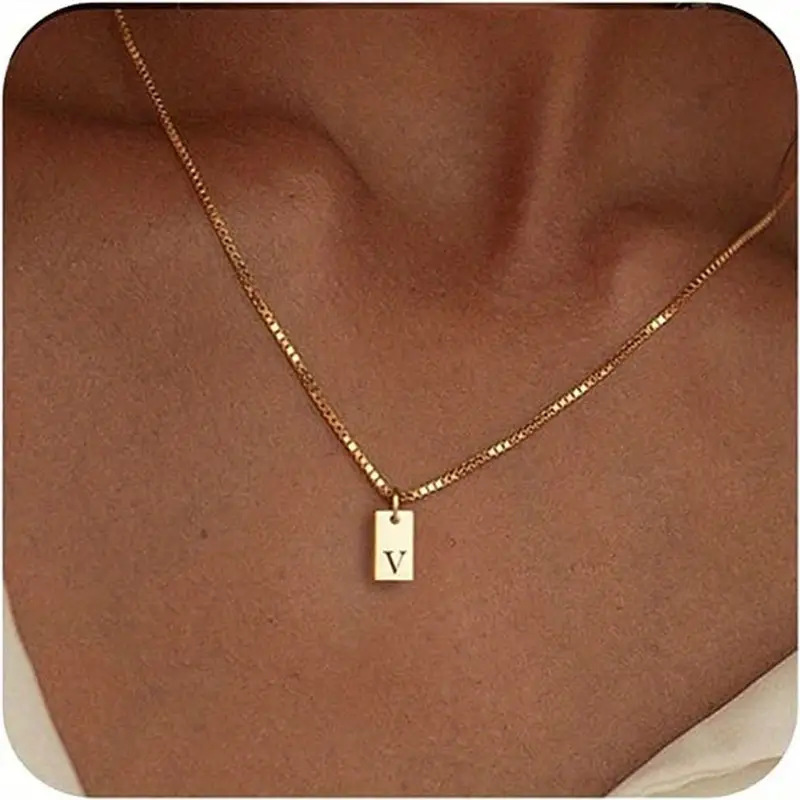 Céleste Necklace Letter Pendant 18K Gold - 27