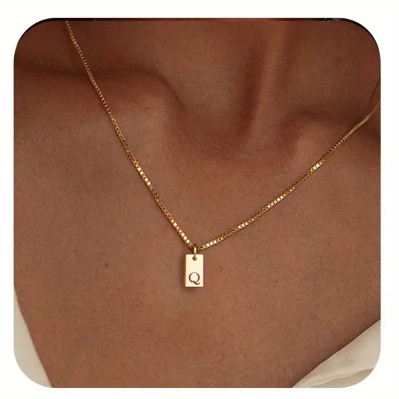 Céleste Necklace Letter Pendant 18K Gold - 22