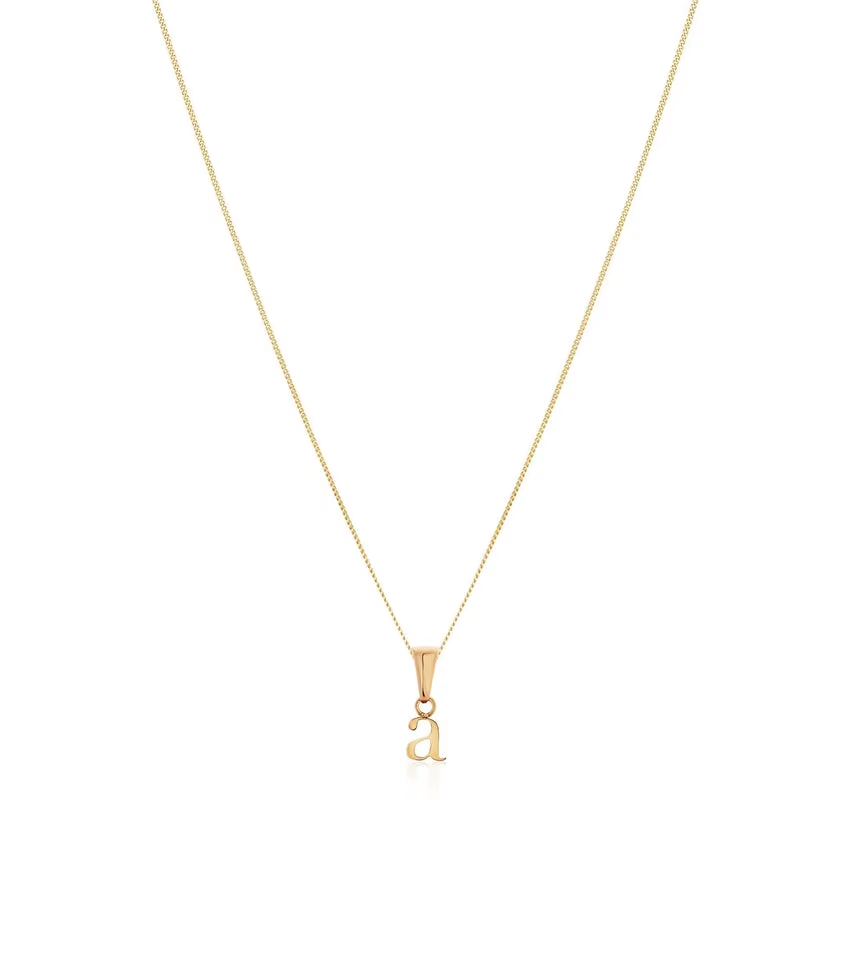 Céleste Necklace Letter Charm 18K Gold - 5