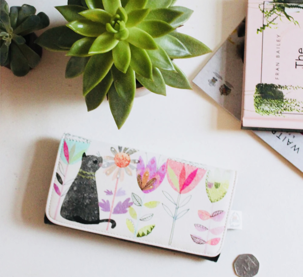 Ink Press Wallet Garden Cat 