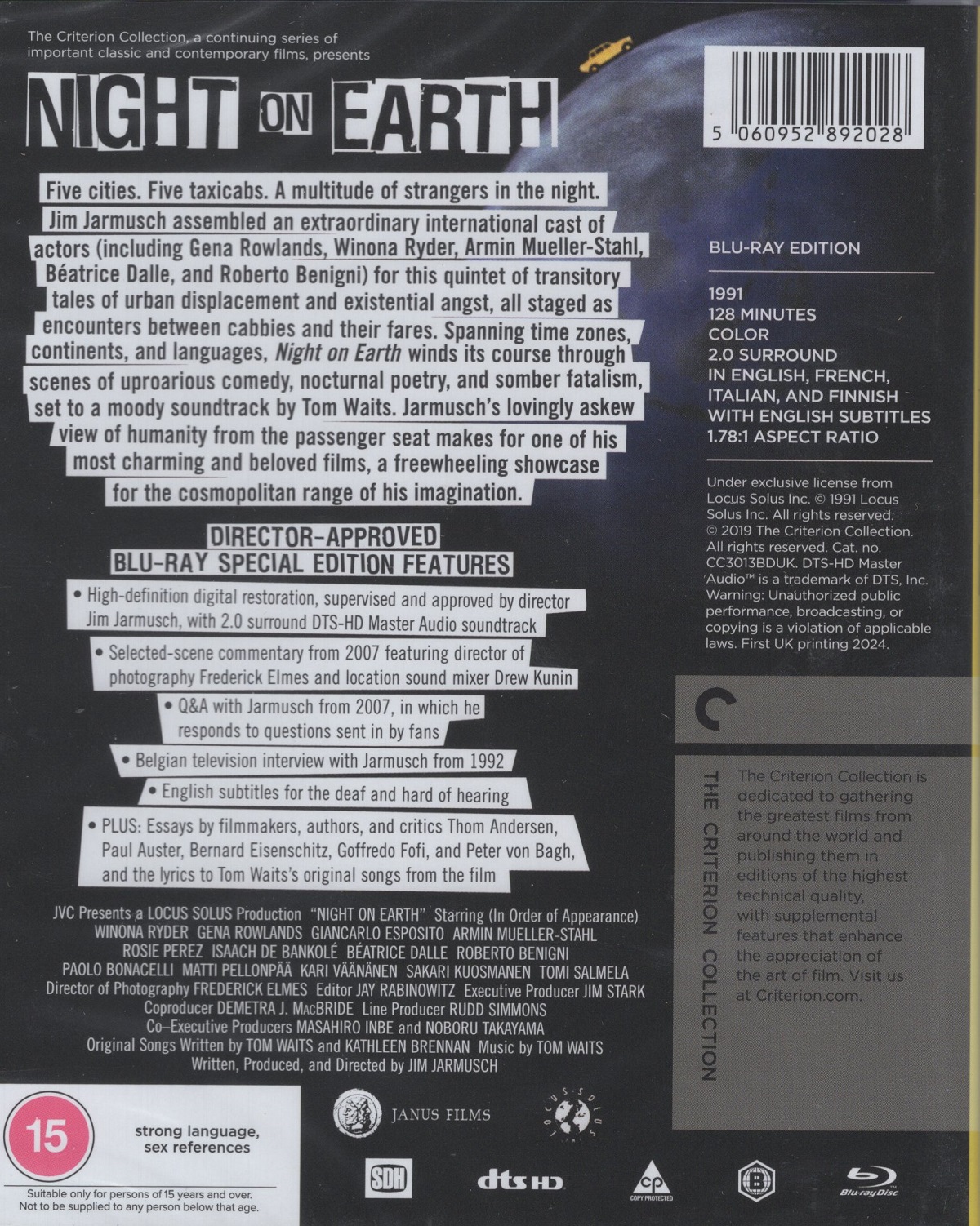 Night On Earth (Criterion Collection) (ej svensk text) (Blu-ray) - 2