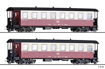 Personenwagenset der HSB, bestehend aus zwei Personenwagen KB, Ep. V/VI