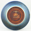 カールハリー・スタルハーネ  浮き彫り模様の青いボウル  20cm  1960年代