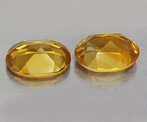 1,57 ct muy bonitas piedras preciosas de citrino naturales ovaladas a juego - 2