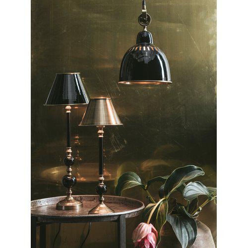 Lampfot / Svart - Antikmässing/ H 50cm