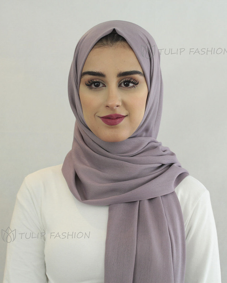 Hijab - Pashmina - Dunkles Mauve - 2
