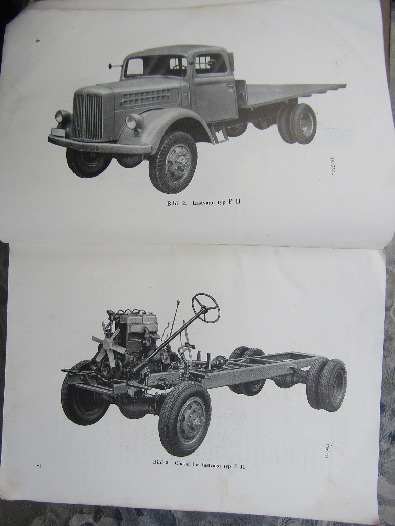 1946 Scania-Vabis L 11, L 12, L 13, F 11, F 12 Lastvagnar Instruktionsbok Nr 1 - 6