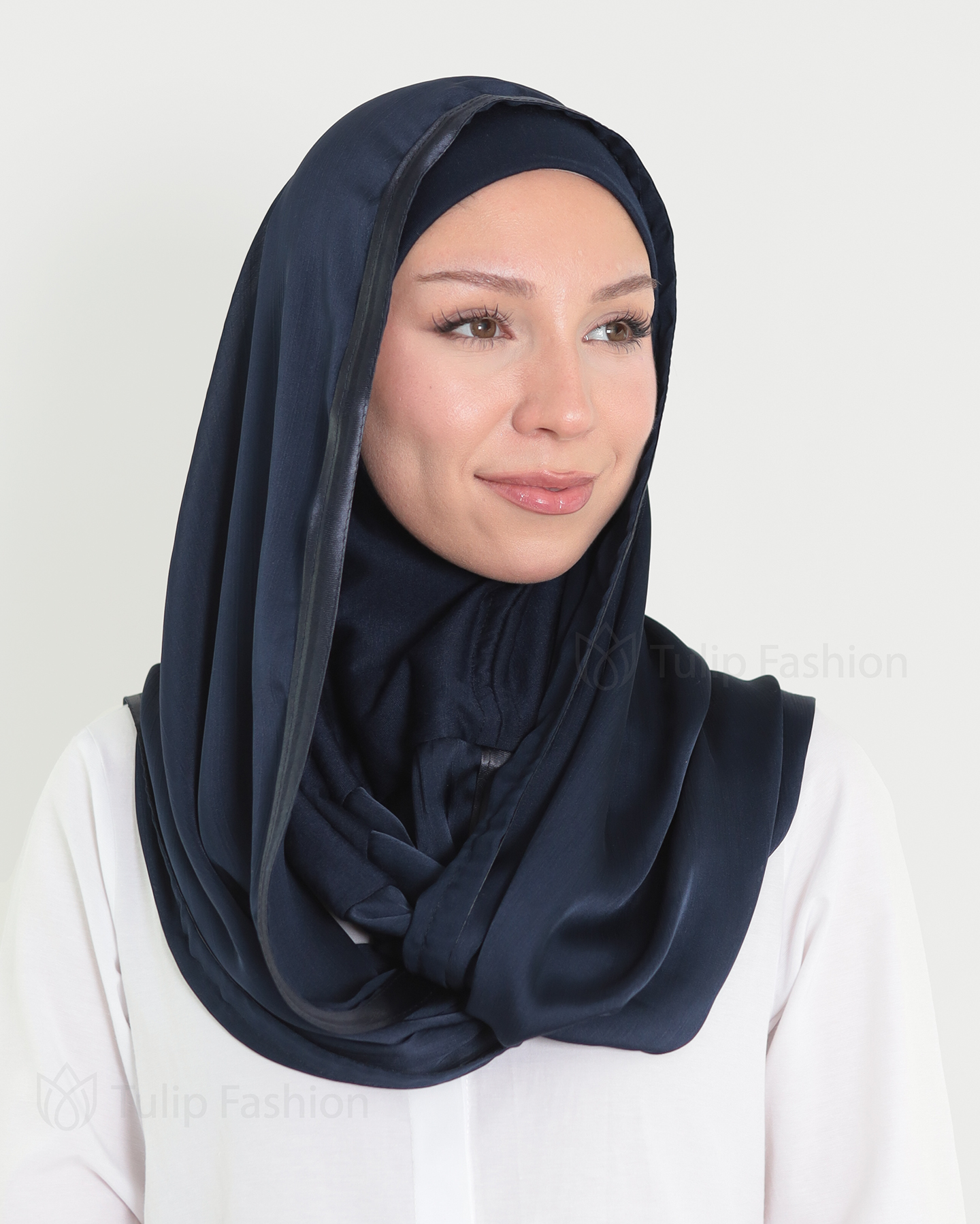 Hijab - Instant Satin - Midnight Blue - 2