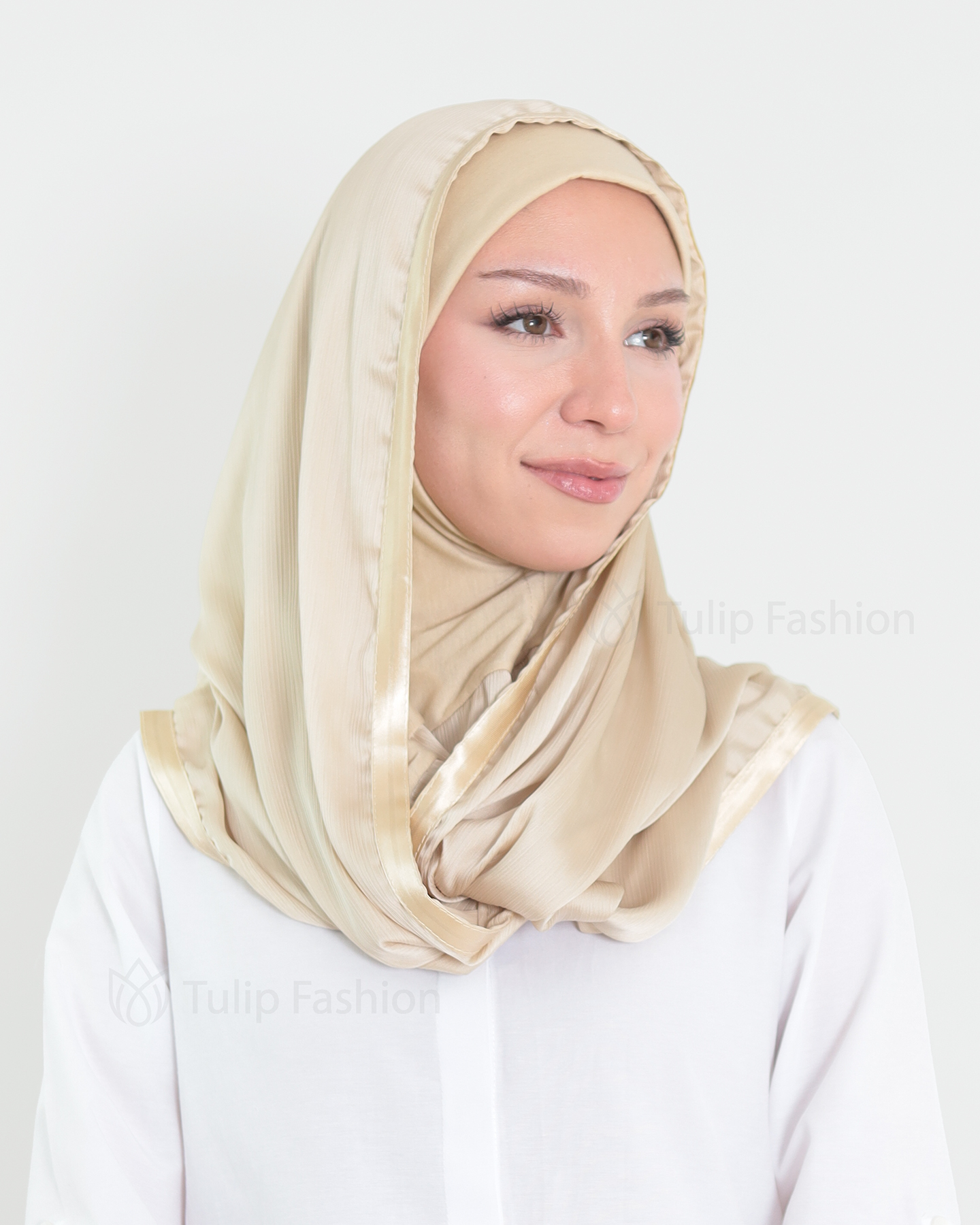 Hijab - Instant Satin - Beige - 2