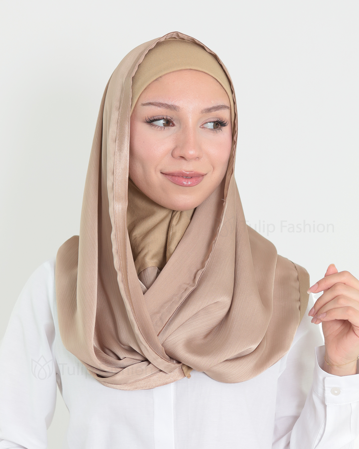 Hijab - Instant Satin - Nude Beige - 2