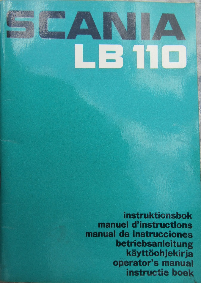 1968 Scania LB 110 LBS 110 LBT 110 Instruktionsbok