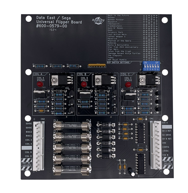 Anarchy Data East Universal Flipper Board