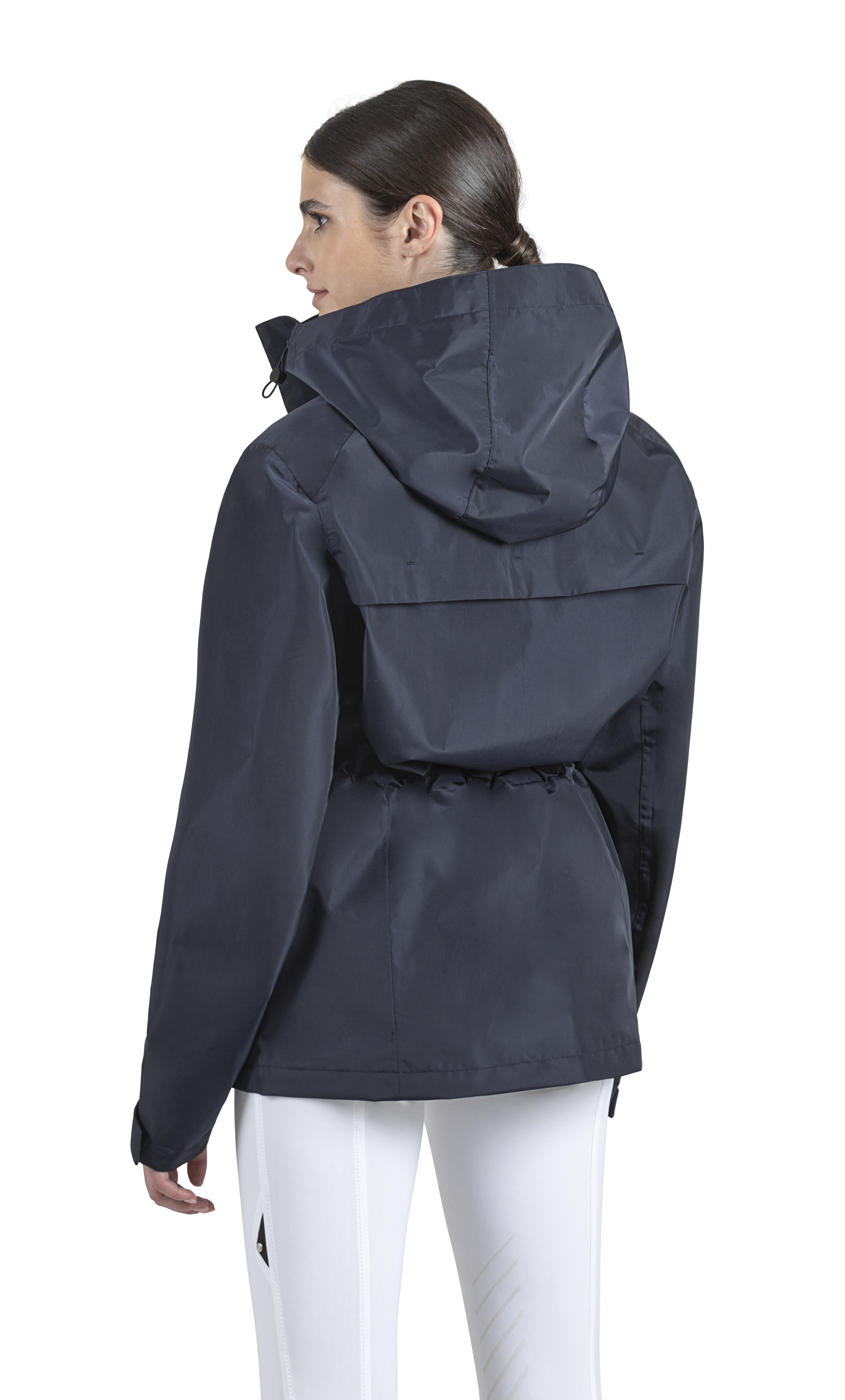 Ridregnjacka Equiline Rawek unisex mörkblå back