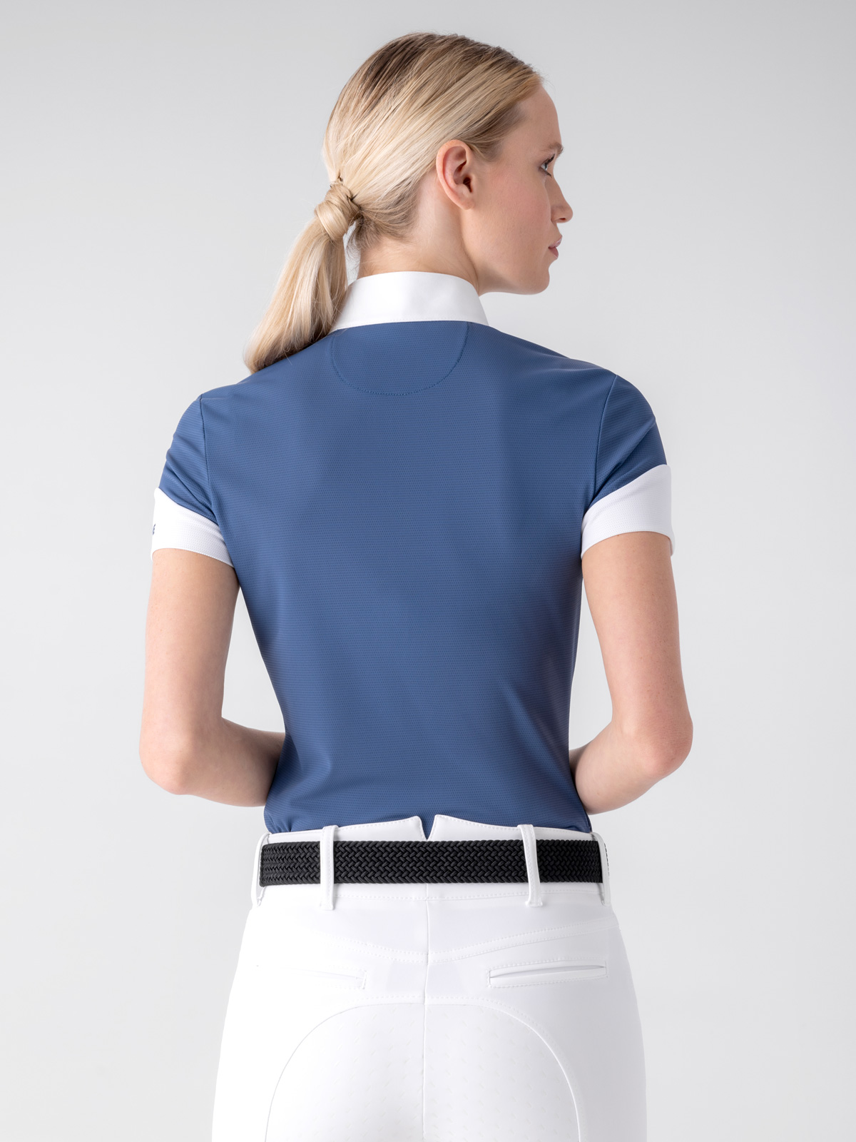 Tävlingsskjorta Equiline Colid indigo back