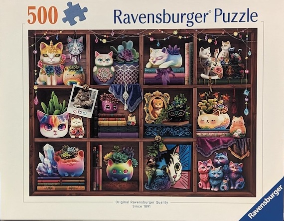 Cubby Cats and Succulents, 500 Bitar Ravensburger - 2