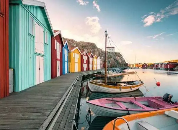 Boathouses in  Smogen, Sweden, 500 Bitar Ravensburger