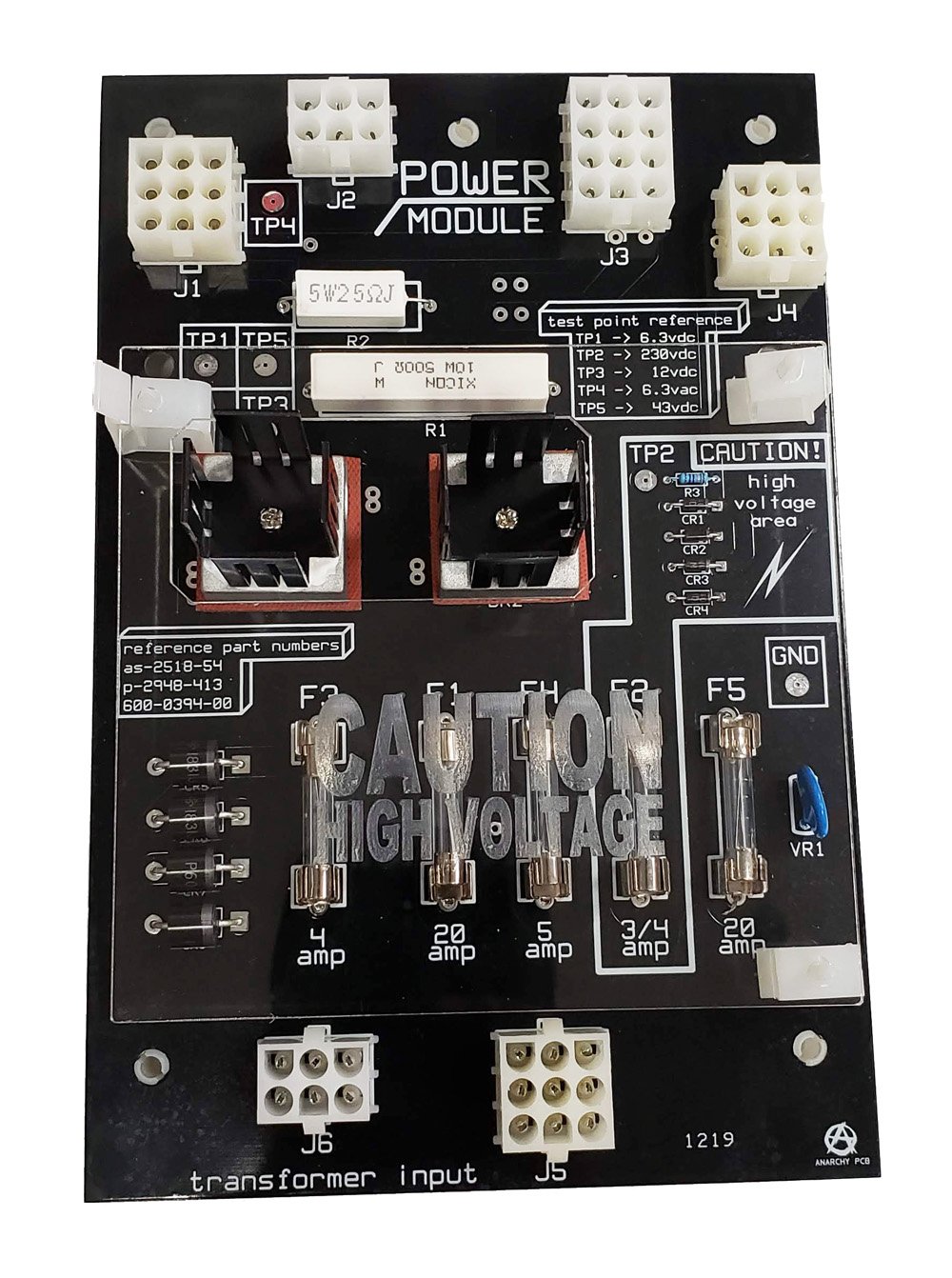 Bally Power Module Board Replacement Assembly (AS-2518-54)
