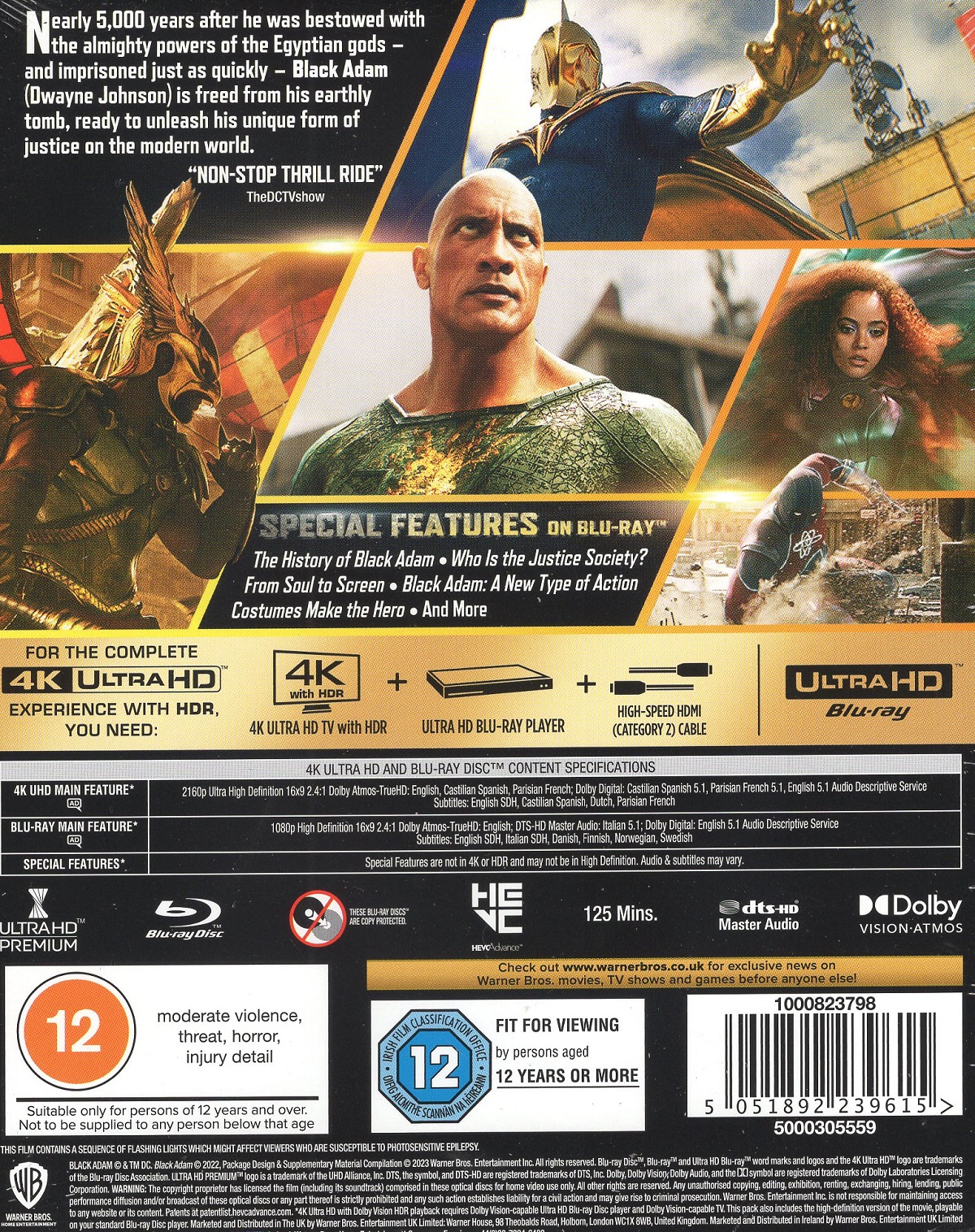 Black Adam (Steelbook) (ej svensk text) (4K Ultra HD + Blu-ray) - 2