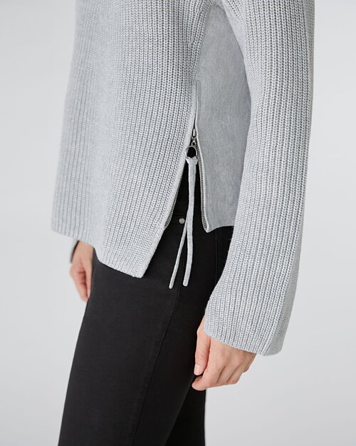 Jumper dragkedja i midjan grå - 4