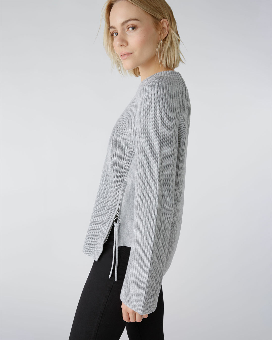 Jumper dragkedja i midjan grå - 5