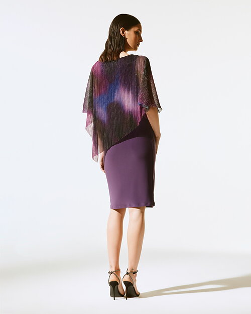 Klänning glitterponcho lila - 4
