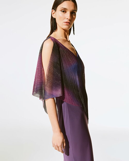 Klänning glitterponcho lila - 2