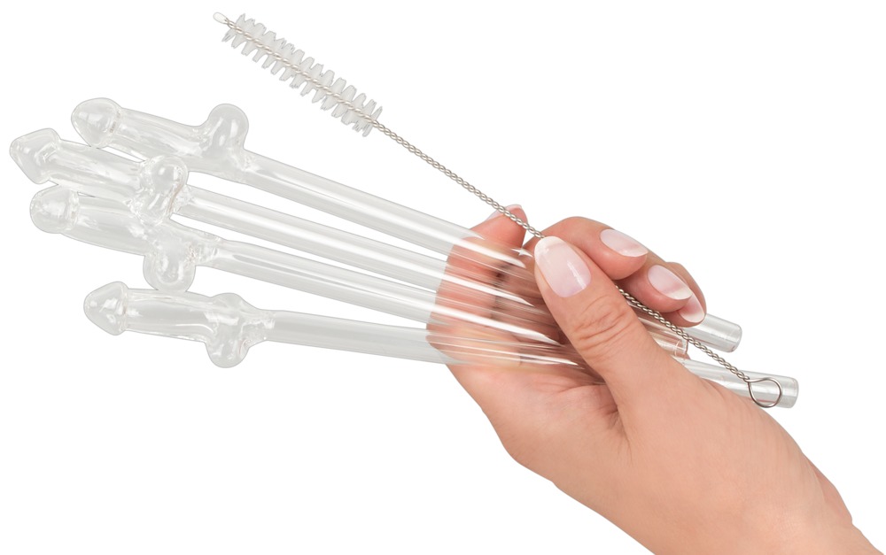 Glass Drinking Straw Willy - 2