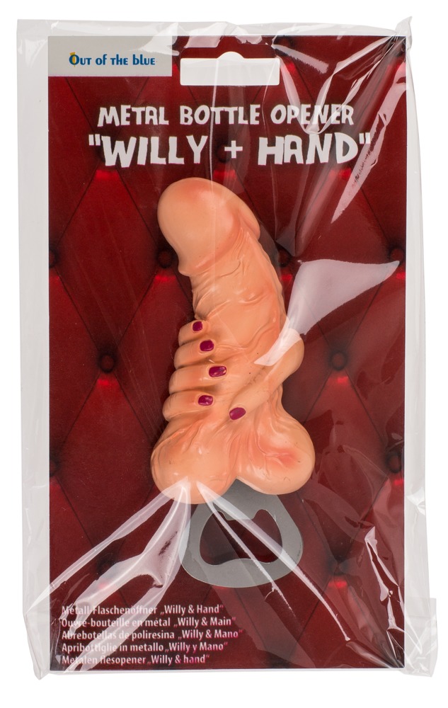 Metal Bottle Opener Willy + Hand - 4