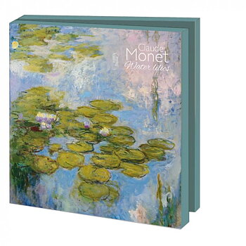 Claude Monet : Näckrosor - Kortask med  10 dubbla kort och kuvert