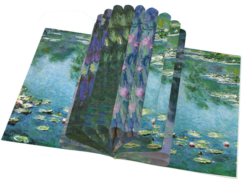 Claude Monet : Näckrosor - Presentpappersbok med stickers och presentetiketter